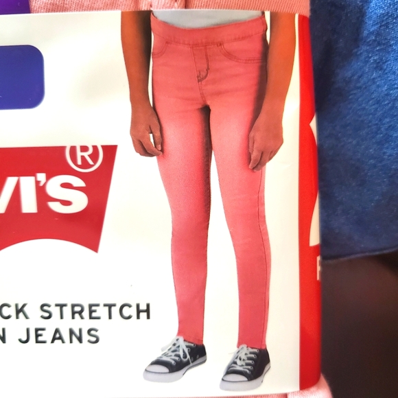 Levi's Girls Stretch Pull On Jeans 2-pack (Pink & Blue) size 10 NWT - Picture 5 of 6